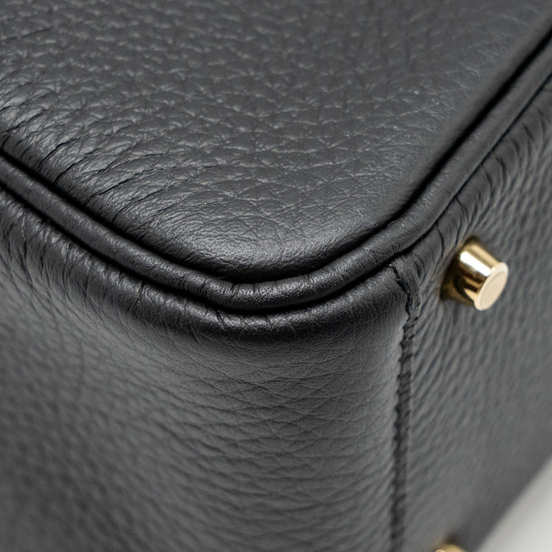 Hermes MINI Lindy II Clemence Black GHW Stamp W