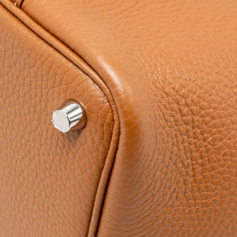 Hermes Picotin 18 Lock Bag Clemence Gold SHW Stamp U