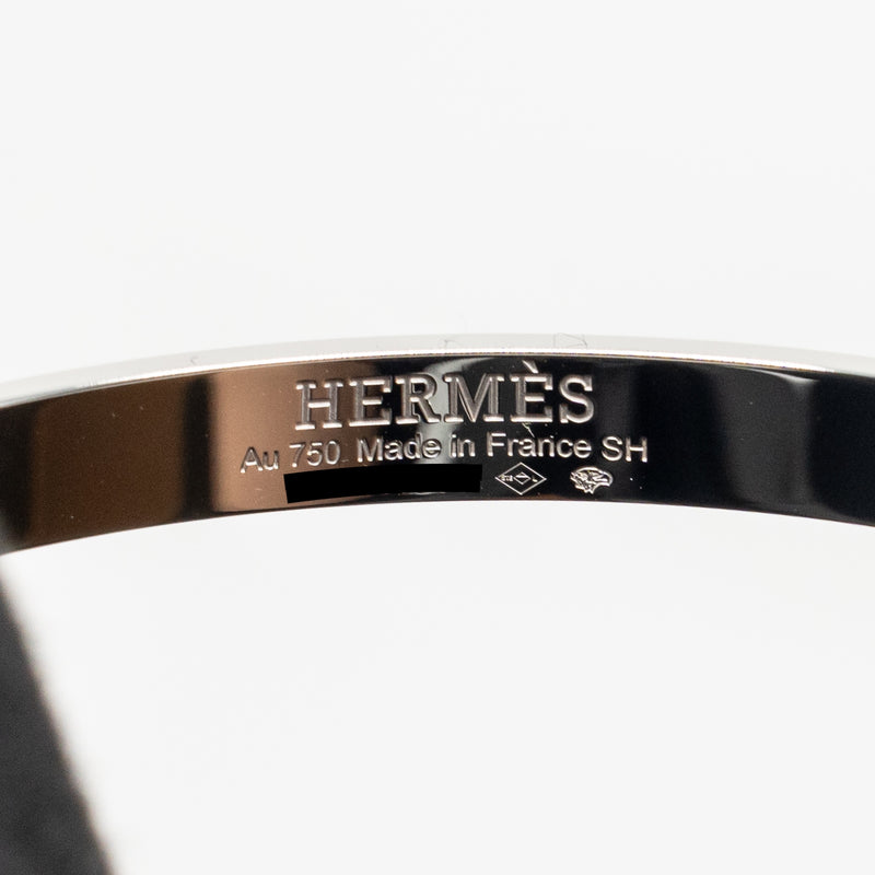 Hermes Size SH Kelly Bracelet, Small Model, White Gold/Diamonds