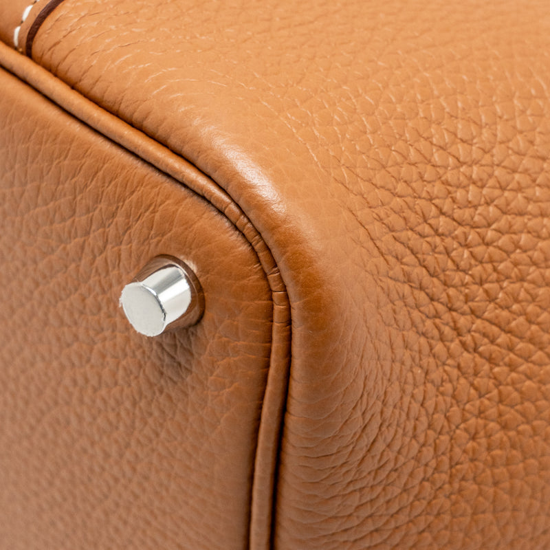 Hermes Picotin 18 Lock Bag Clemence Gold SHW Stamp U