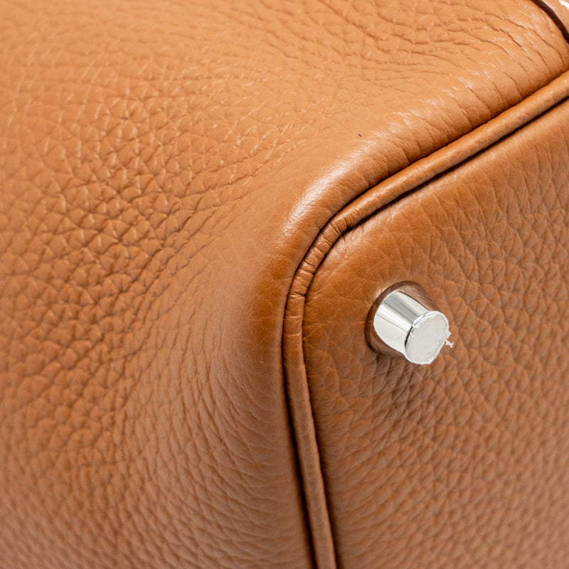 Hermes Picotin 18 Lock Bag Clemence Gold SHW Stamp U