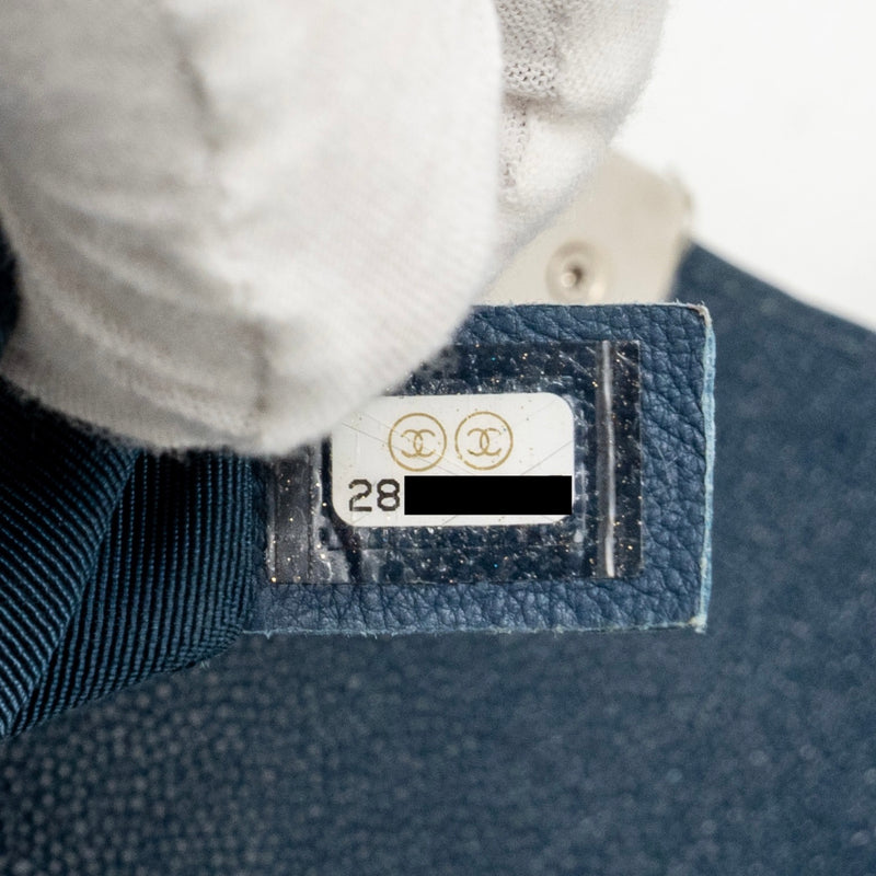 Chanel Small Boy Bag Caviar Navy SHW
