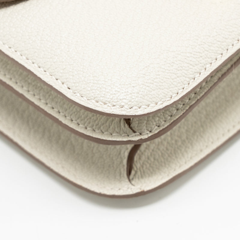 Hermes Mini Constance Chèvre Mysore Mushroom/Biscuit GHW Stamp B
