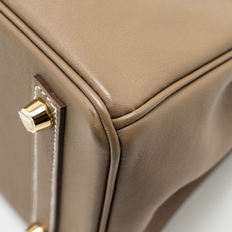 Hermes Birkin 25 Swift Etoupe GHW Stamp B