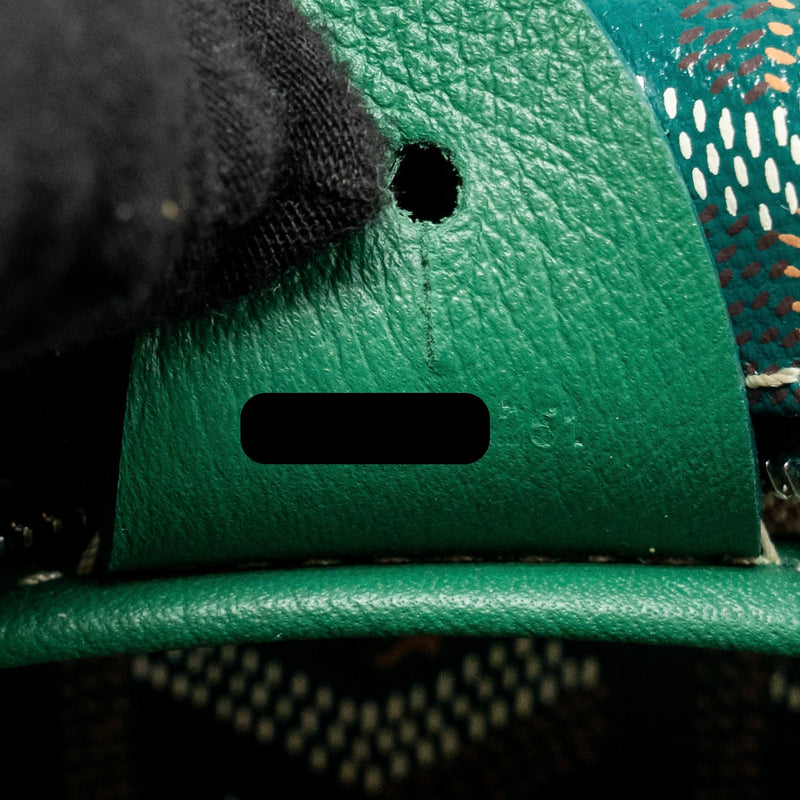 Goyard Artois PM Handbag Goyardine Canvas/Calfskin Green SHW