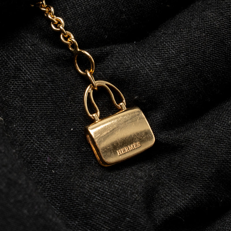 Hermes size SH Amulettes constance bracelet rose gold with diamonds