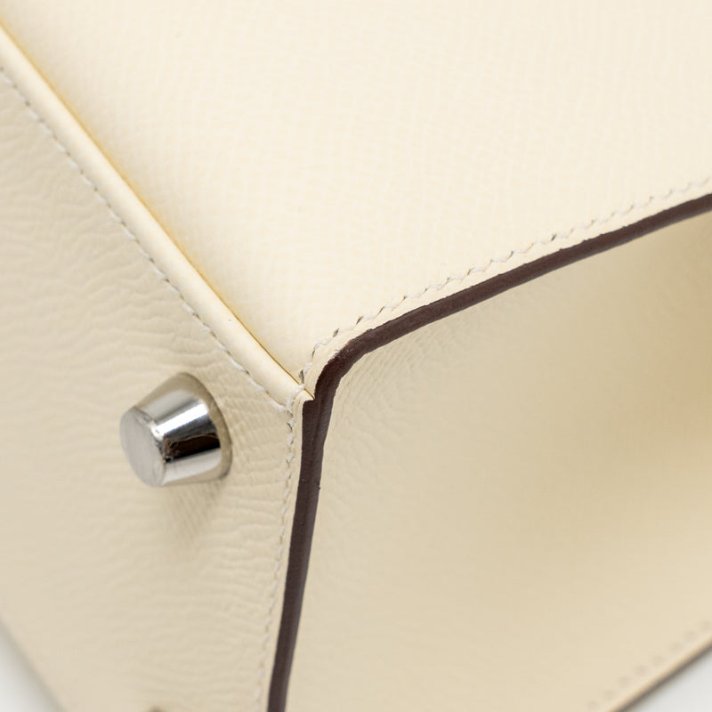 Hermes Kelly 25 Epsom Nata/Chai/Gris Meyer SHW Stamp U
