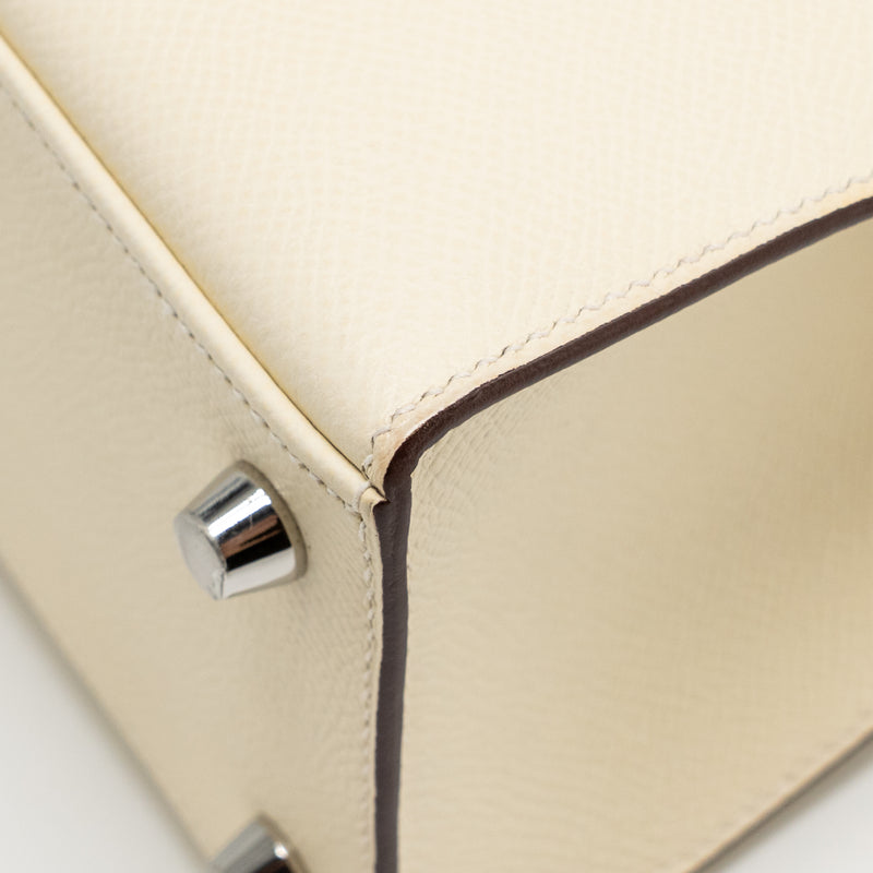 Hermes Kelly 25 Epsom Nata/Chai/Gris Meyer SHW Stamp U
