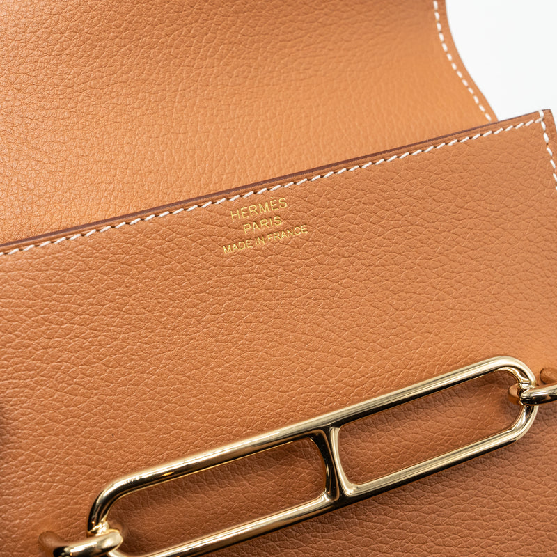 Hermes Roulis Slim Evercolor Gold GHW Stamp B