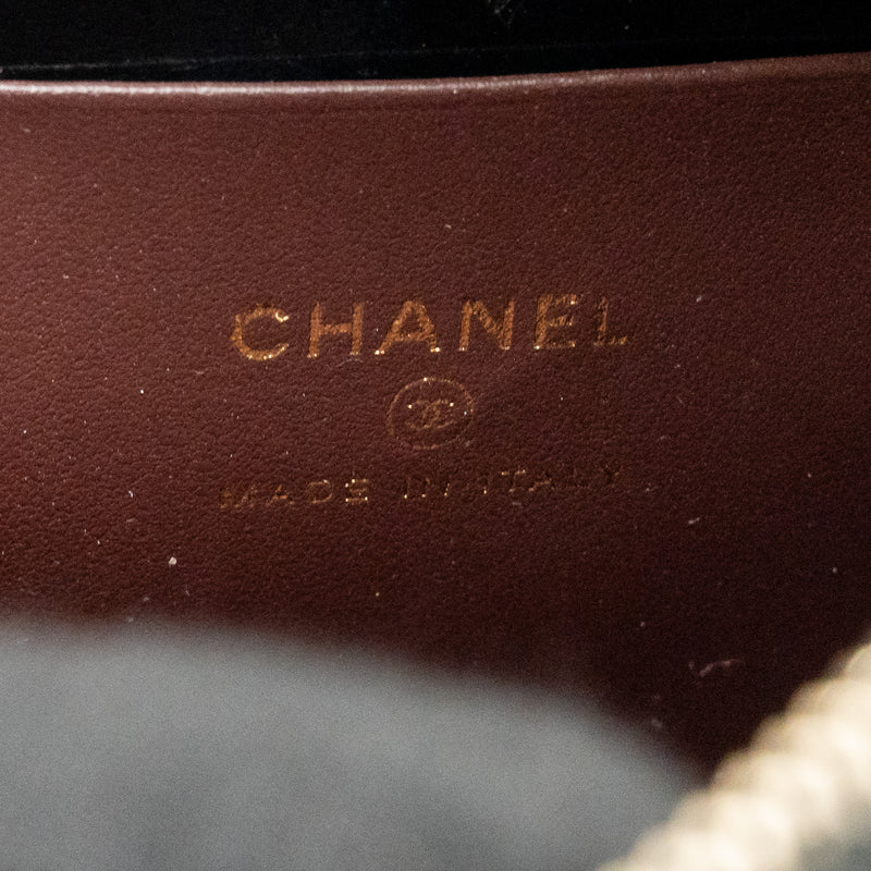 Chanel Mini backpack / crossbody bag caviar black LGHW (microchip)