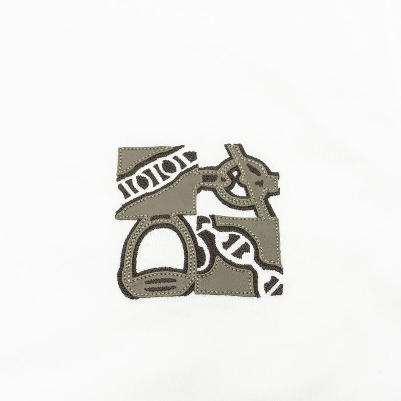 Hermes Size M Metallerie Au Carre T-Shirt Cotton Blanc