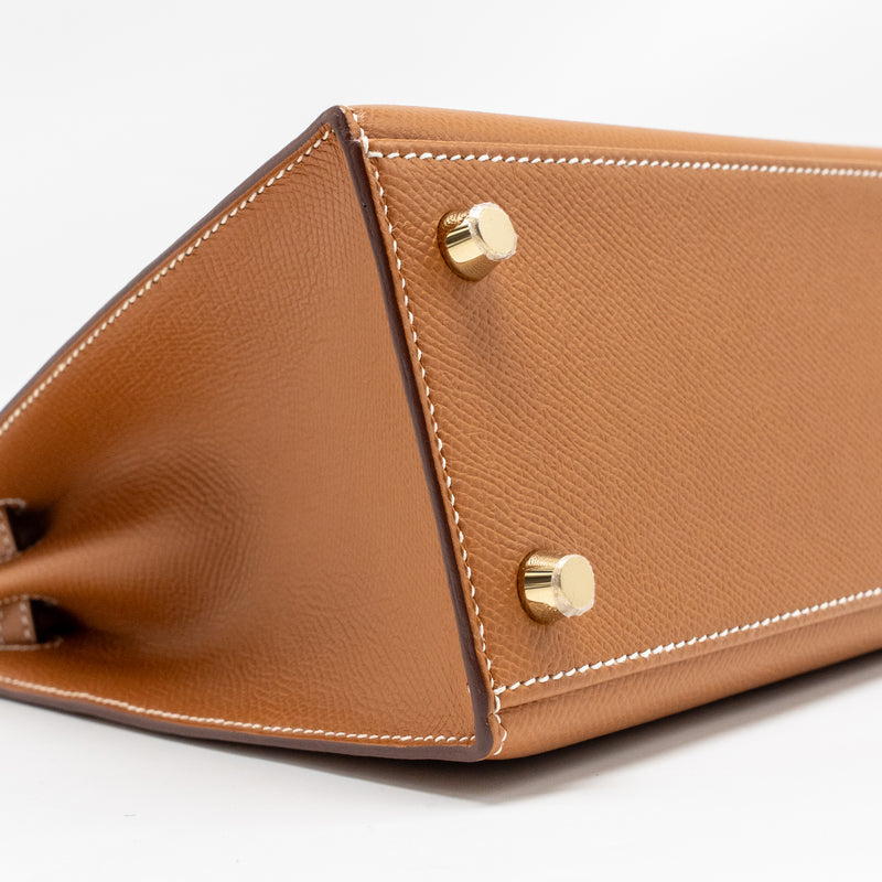 Hermes Kelly 25 Epsom Gold GHW Stamp B