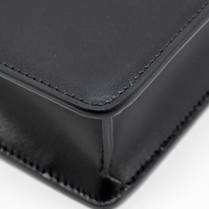 Celine Triomphe Wallet on Chain Margo Shiny Calfskin Black GHW