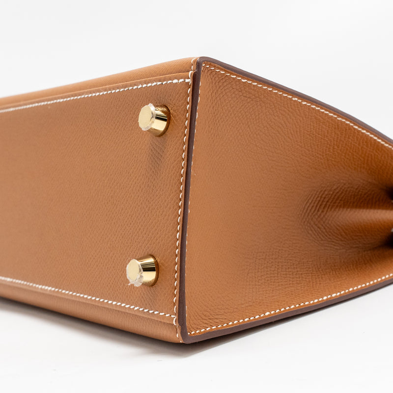 Hermes Kelly 25 Epsom Gold GHW Stamp B