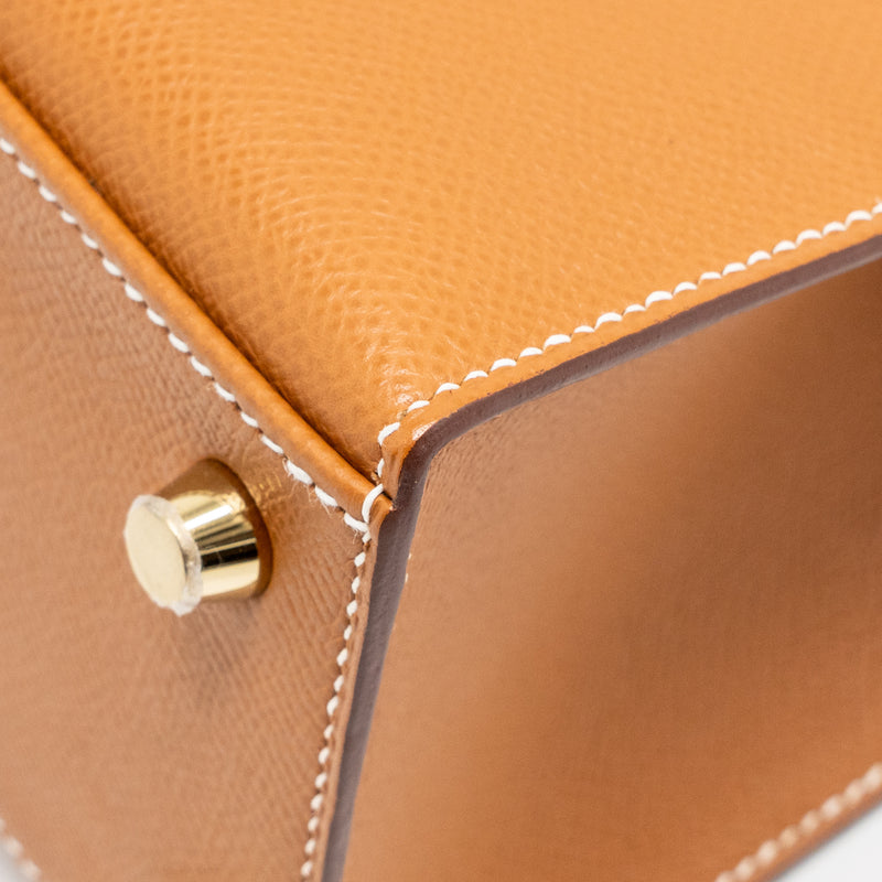 Hermes Kelly 25 Epsom Gold GHW Stamp B