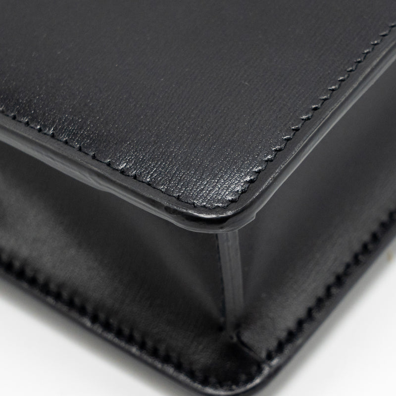 Celine Triomphe Wallet on Chain Margo Shiny Calfskin Black GHW