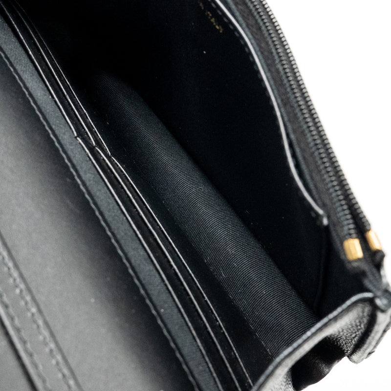 Chanel 23B Wallet On Chain with Adjustable Chain Caviar Black GHW (Microchip)