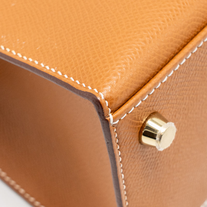 Hermes Kelly 25 Epsom Gold GHW Stamp B