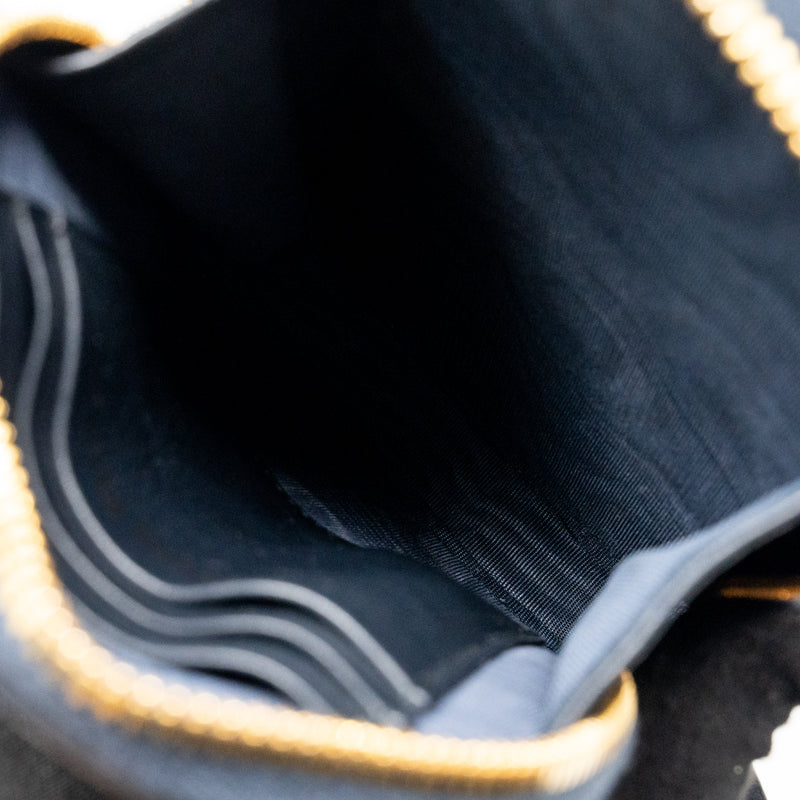 Dior 30 Montaigne Phone Pouch Oblique Jacquard Canvas Navy GHW