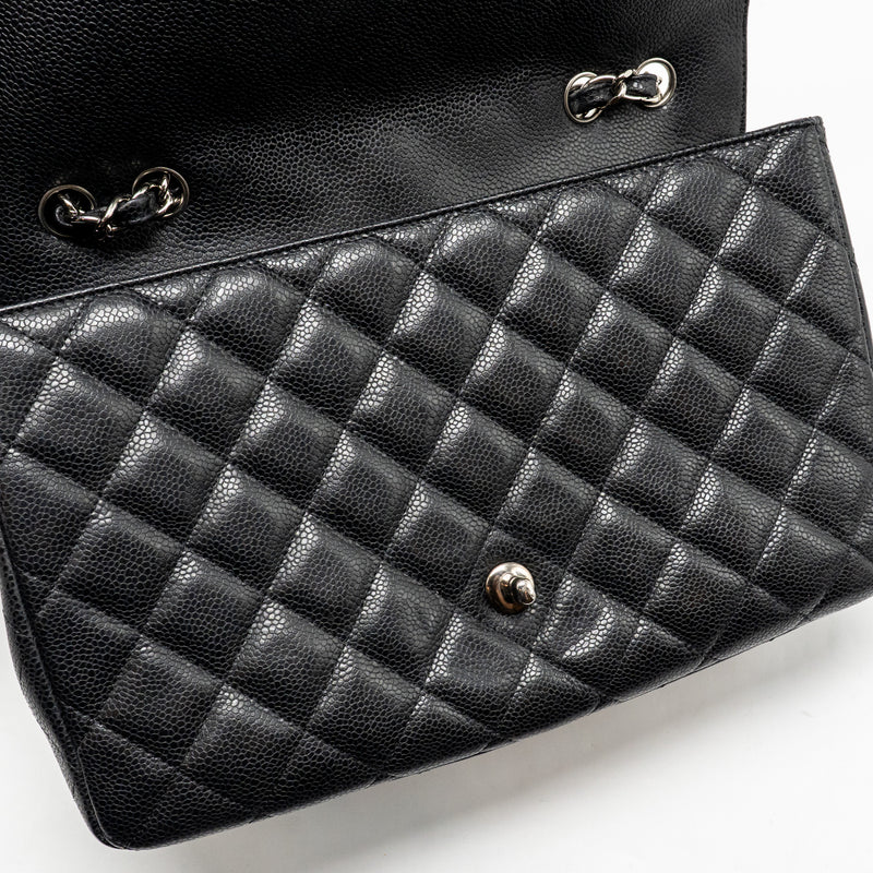 Chanel Jumbo Classic Single Flap Bag Caviar Black SHW