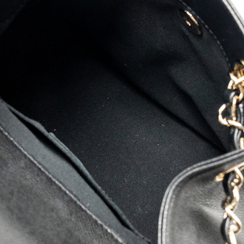 Chanel Triple Pocket Backpack Caviar Black LGHW (Microchip)
