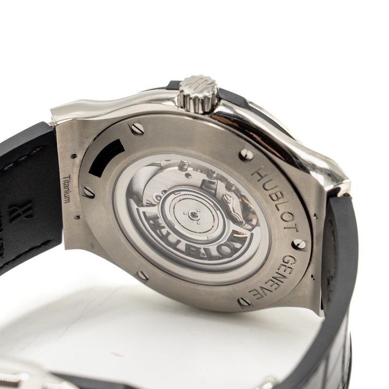 Hublot Classic Fusion 45mm titanium watch black dial model: 511.NX.1170.RX