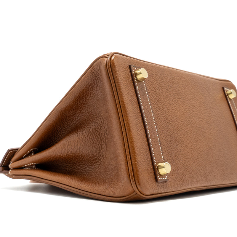 Hermes Birkin 25 Barenia Faubourg 34 Fauve GHW Stamp Z