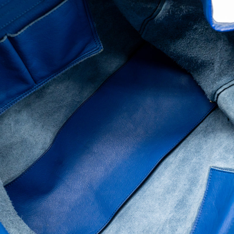 Balenciaga Papier A4 Tote Bag Leather Blue SHW