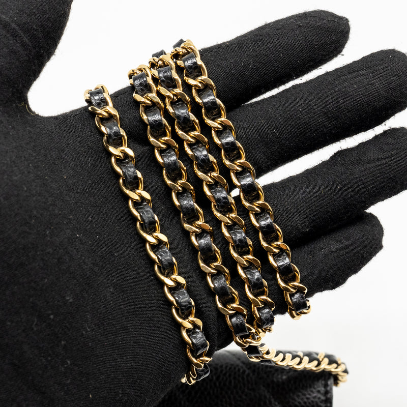 Chanel Classic Wallet On Chain Caviar Black GHW (microchip)