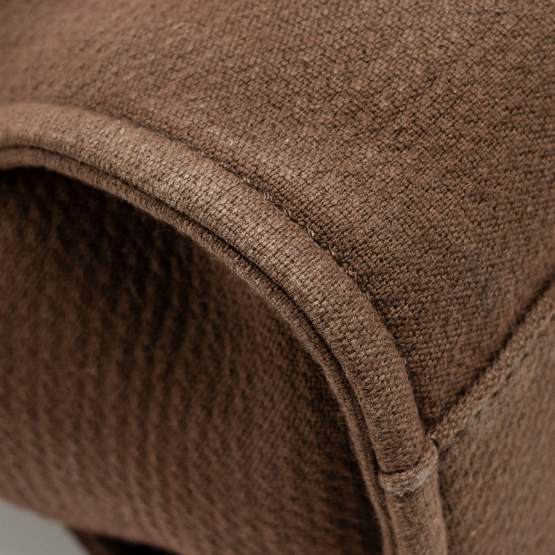Chanel Deauville tote bag canvas dark brown LGHW (microchip)