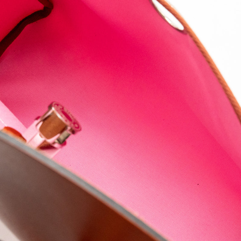 Hermes Herbag 31 Zip Bag Canvas/Hunter Leather Pink/Cuivre SHW Stamp Y