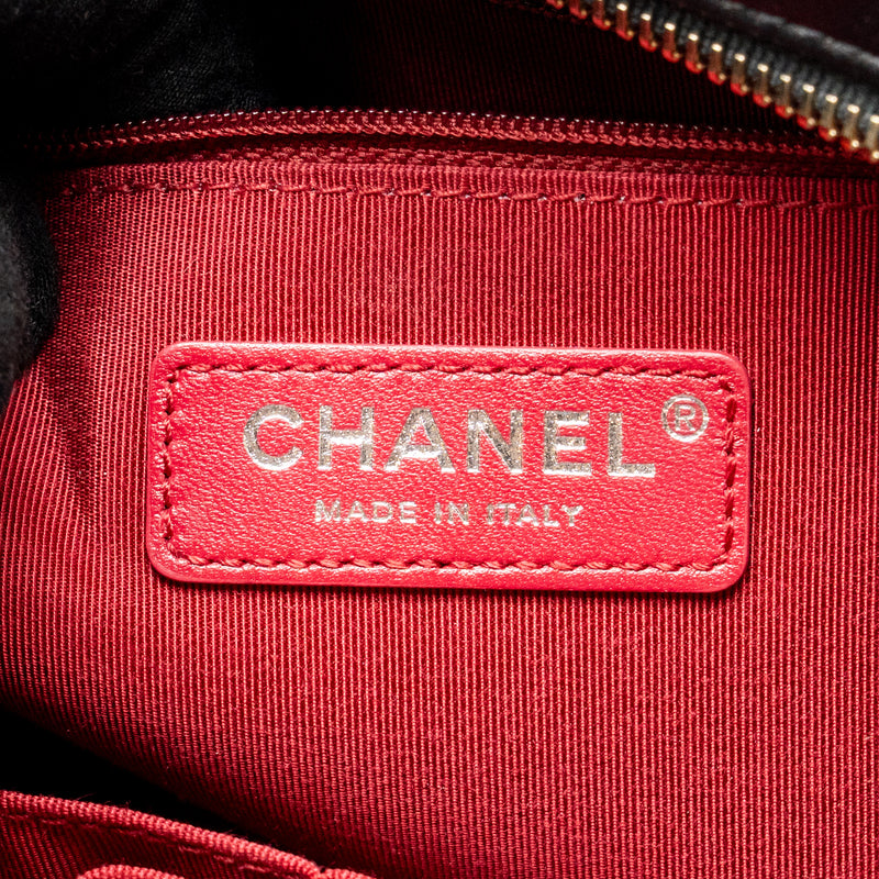 Chanel Gabrielle hobo bag aged calfskin black multicolour hardware