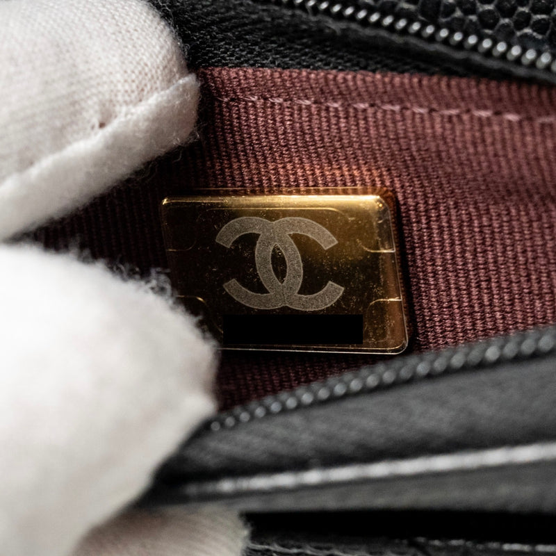 Chanel Classic Wallet on Chain Caviar Black GHW(microchip)