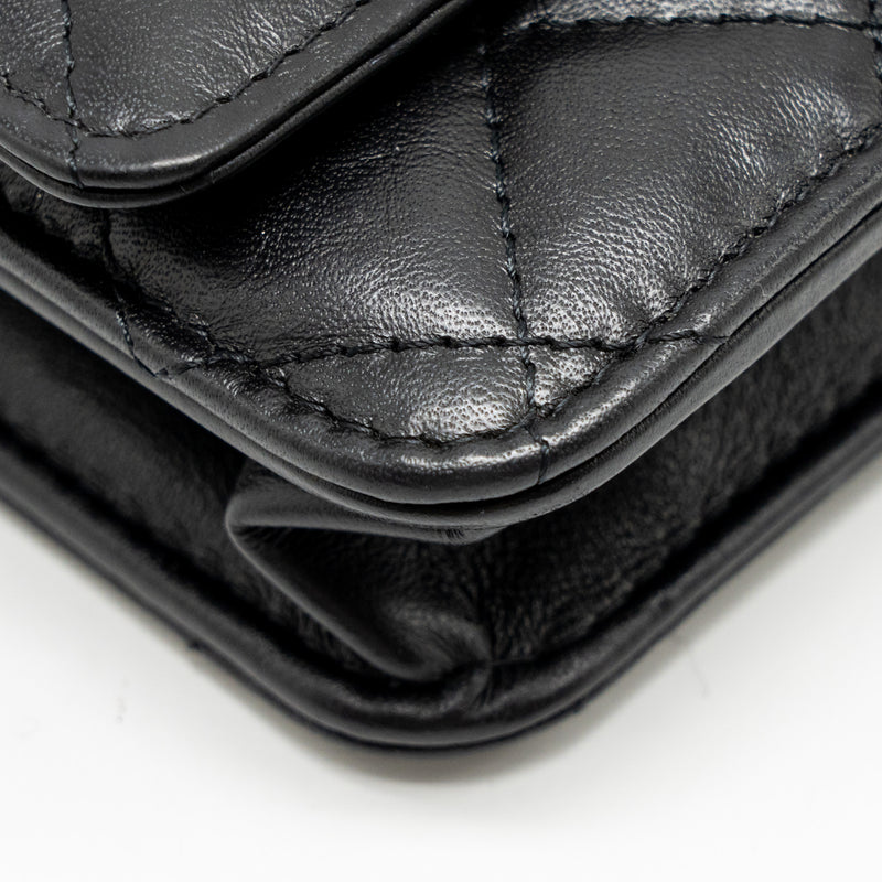 Chanel 2.55 Reissue Wallet on Chain Lambskin Black GHW (Microchip)