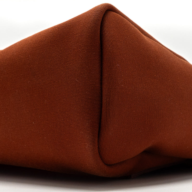 Hermes herbag zip 31 bag canvas / hunter leather Cuvier / orange Mecano/ rouge sellier GHW stamp B