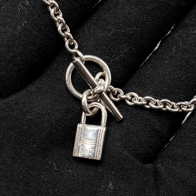 Hermes Size ST Kelly Cadenas Bracelet sterling silver