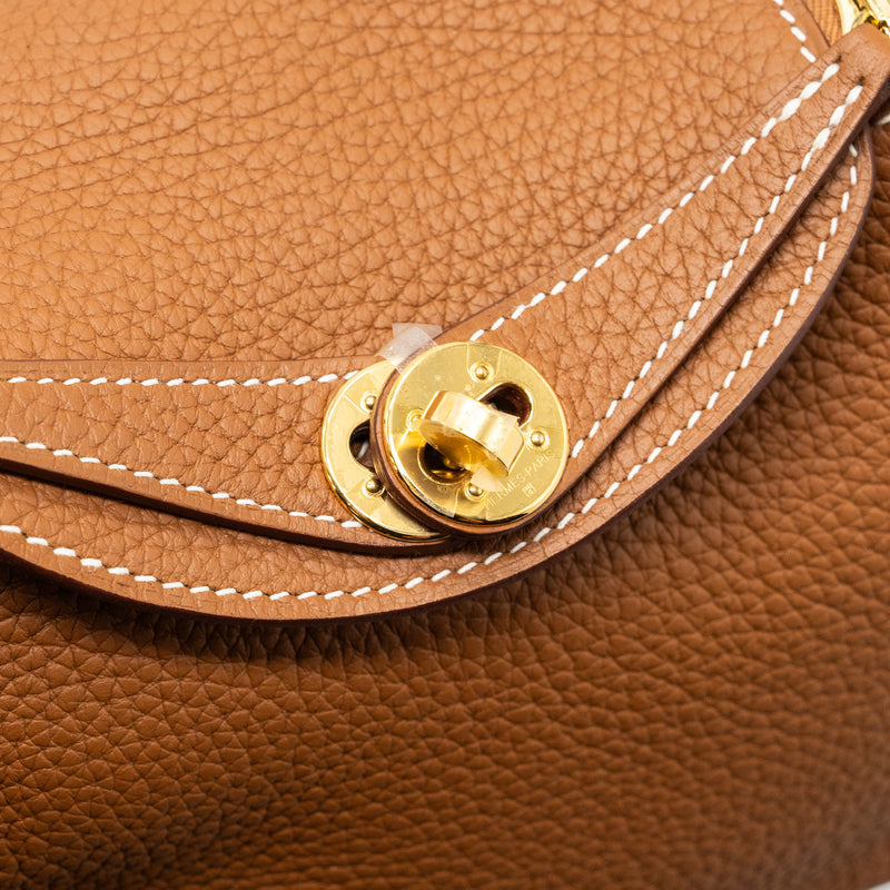 Hermes mini Lindy clemence gold GHW stamp Y