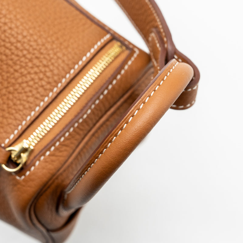 Hermes mini Lindy clemence gold GHW stamp Y