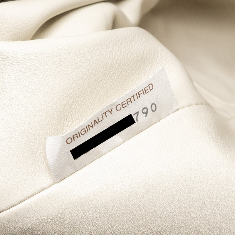 Bottega Veneta The Pouch Calfskin White GHW