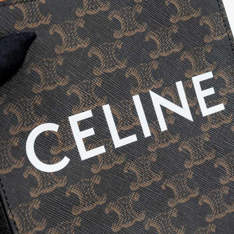 CELINE MINI VERTICAL CABAS TRIOMPHE CANVAS BROWN GHW
