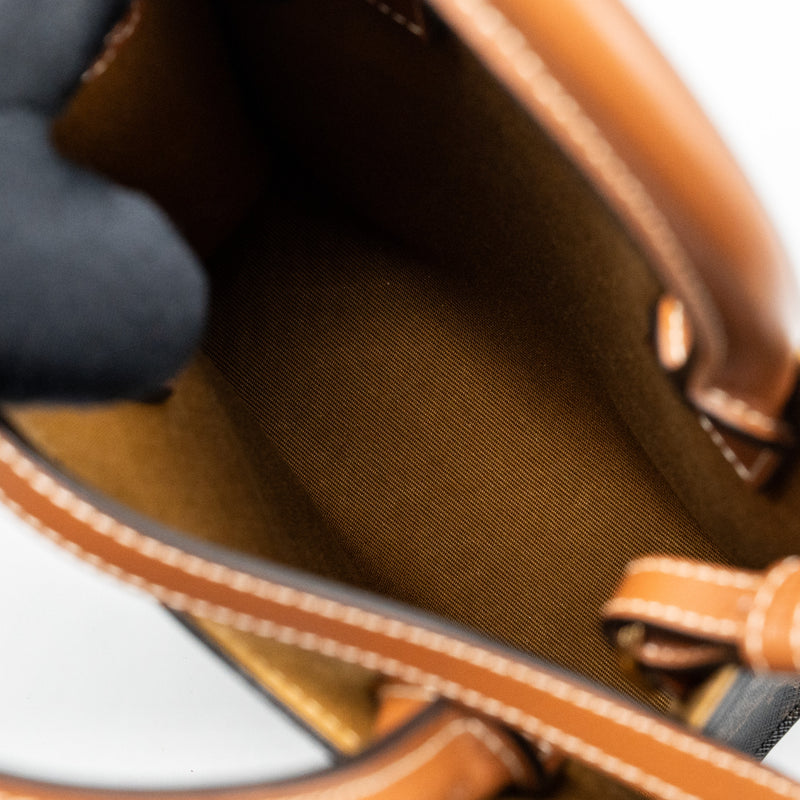 CELINE MINI VERTICAL CABAS TRIOMPHE CANVAS BROWN GHW
