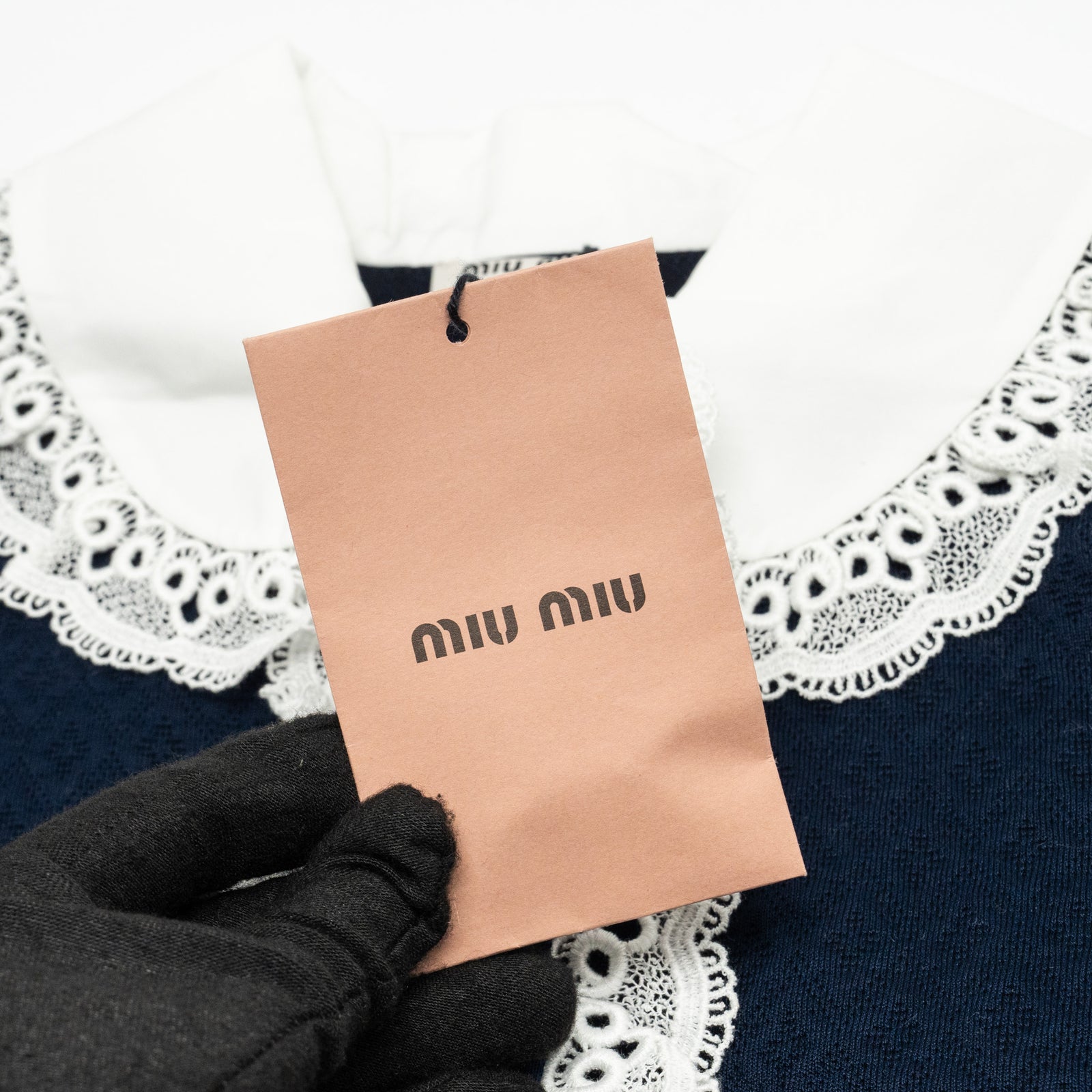 ワンピース Lace Trimmed Jacquard Dress Lace Dress with Pintuck Jersey Waist | Tadashi Shoji