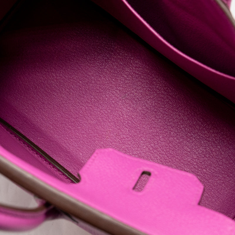 Hermes Birkin 25 Togo Magnolia SHW Stamp C