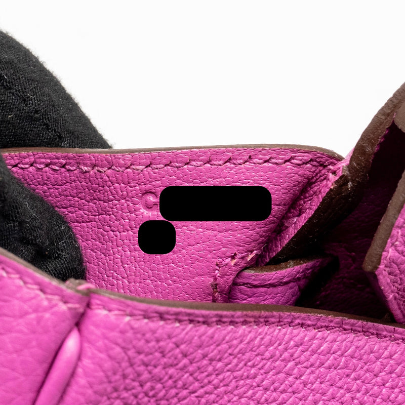 Hermes Birkin 25 Togo Magnolia SHW Stamp C