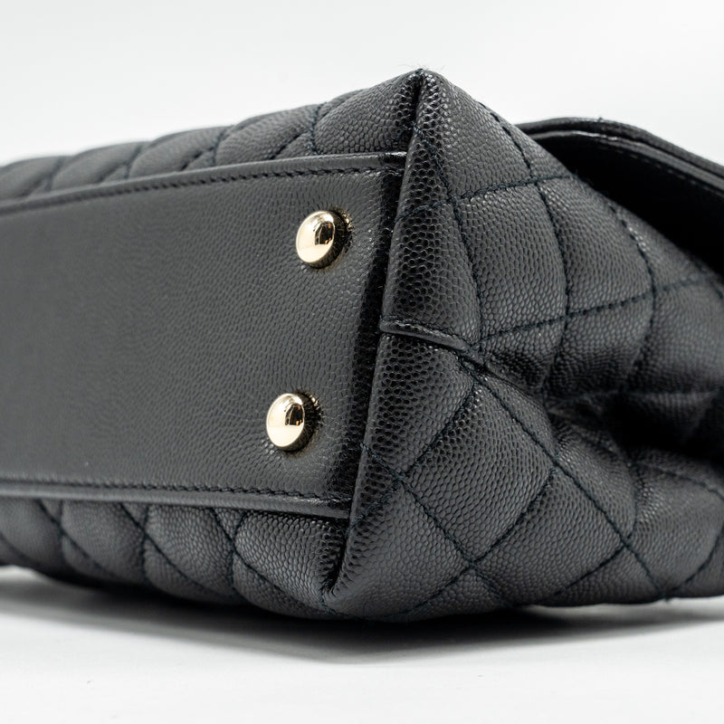 Chanel Small COCO Handle Caviar Black LGHW (Microchip)
