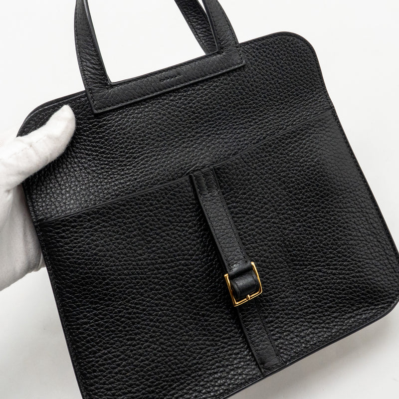 Hermes Halzan 25 Clemence Black GHW Stamp B