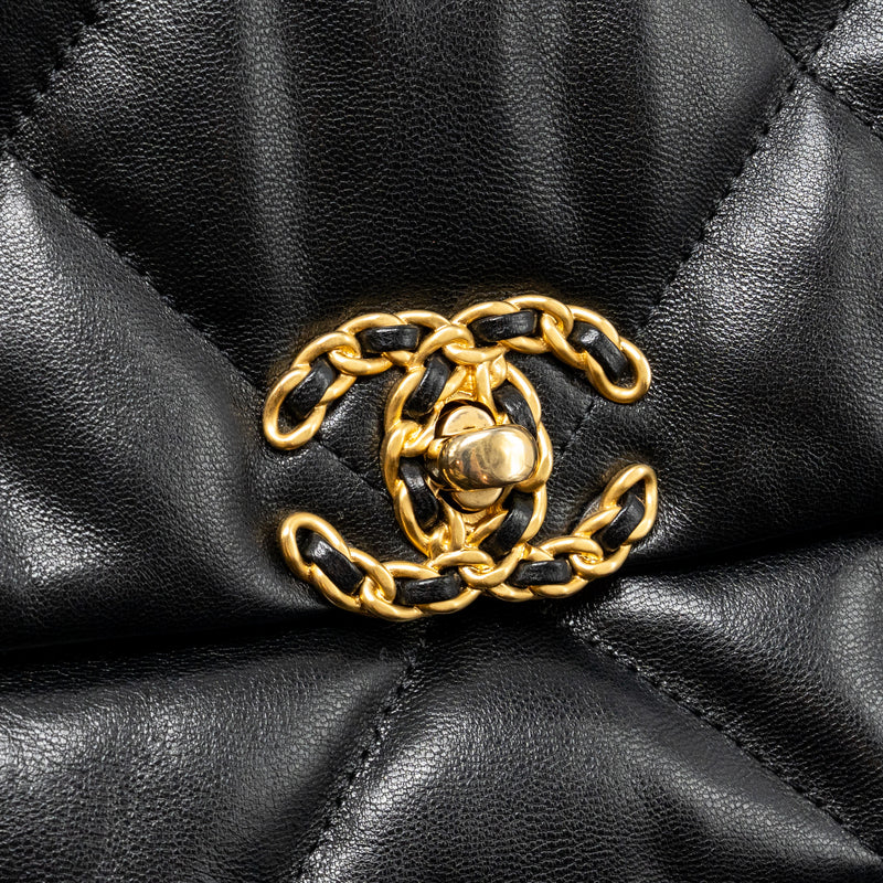 Chanel Small 19 Bag Goatskin Black Multicolour Hardware