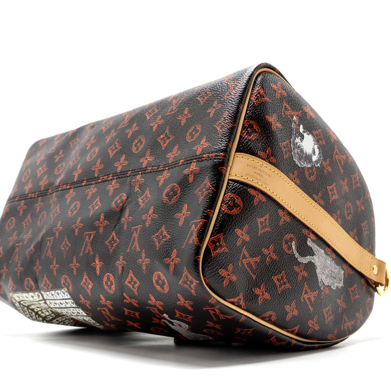 Louis Vuitton Speedy Bandouliere 30 Catogram Limited Edition Canvas GHW