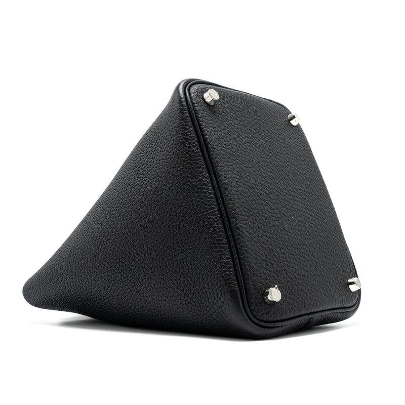 Hermes Picotin 18 Clemence Black SHW Stamp Y