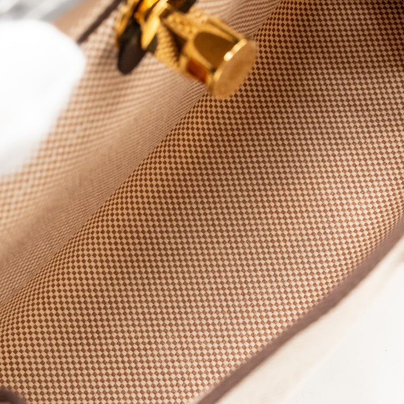 Hermes Herbag 31 Zip Bag Canvas/Leather Ecru/Beige/Ebene GHW Stamp U